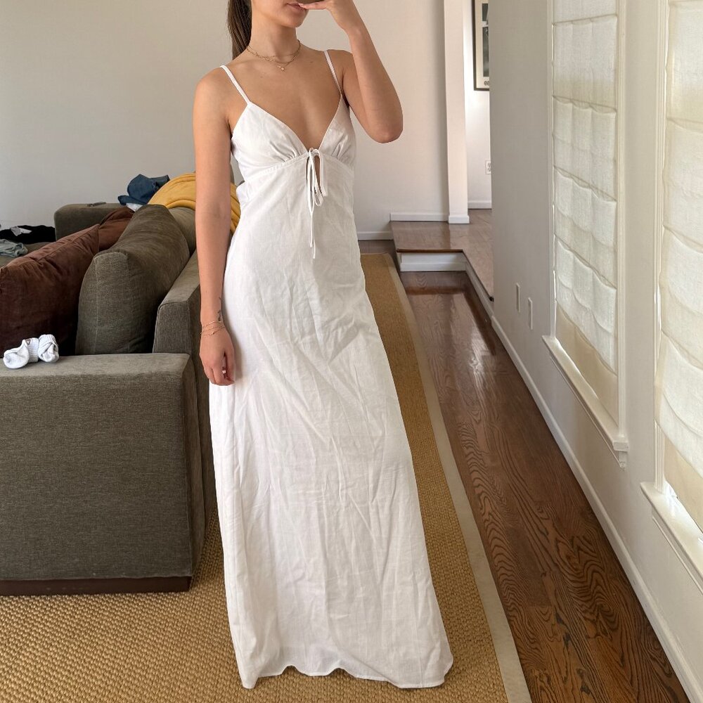 White Linen Dress